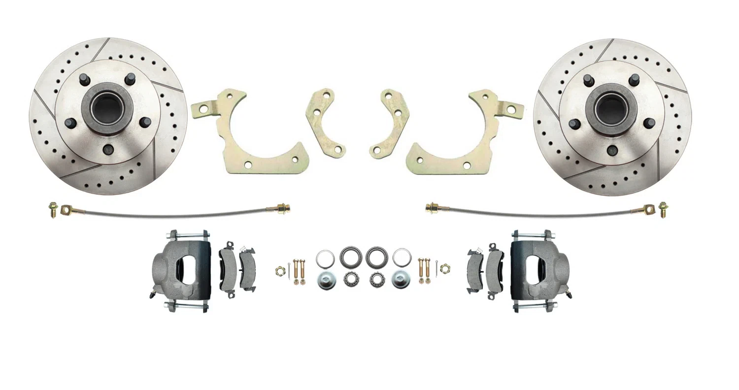 Fits 1959-1964 GM Full Size Disc Brake Kit Drilled_Slotted Rotors DBK5964LX